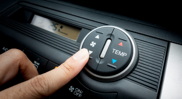 Finger Pressing Fan Switch Car Air Conditioning System